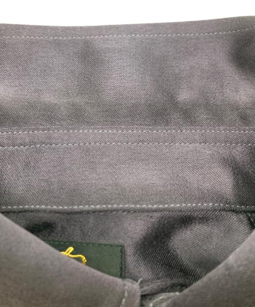 Needles（ニードルズ）Needles (ニードルズ) Work Shirt Poly Sateen ブラック×パープル サイズ:Mの古着・服飾アイテム