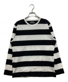 AUBERGE（オーベルジュ）の古着「ボーダーカットソー」｜ホワイト×ブラック