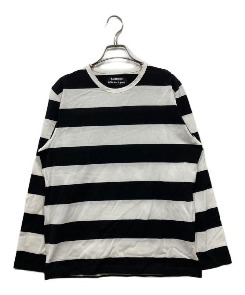 AUBERGE（オーベルジュ）AUBERGE (オーベルジュ) ボーダーカットソー ホワイト×ブラック サイズ:Lの古着・服飾アイテム