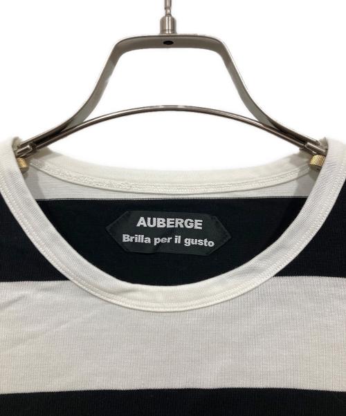 AUBERGE（オーベルジュ）AUBERGE (オーベルジュ) ボーダーカットソー ホワイト×ブラック サイズ:Lの古着・服飾アイテム