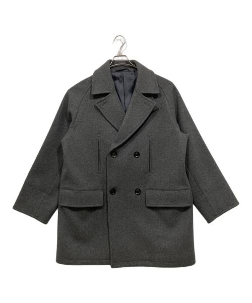 nano・universe（ナノ・ユニバース）nano・universe (ナノ・ユニバース) Pコート グレー サイズ:Ｌの古着・服飾アイテム