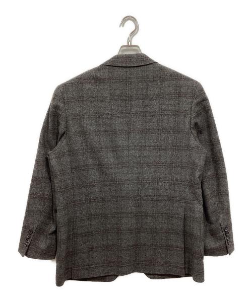 D'URBAN（ダーバン）D'URBAN (ダーバン) テーラードジャケット / ストレッチ ウール混ジャケット / ロロピアーナ / チェック グレー サイズ:サイズ表記なしの古着・服飾アイテム