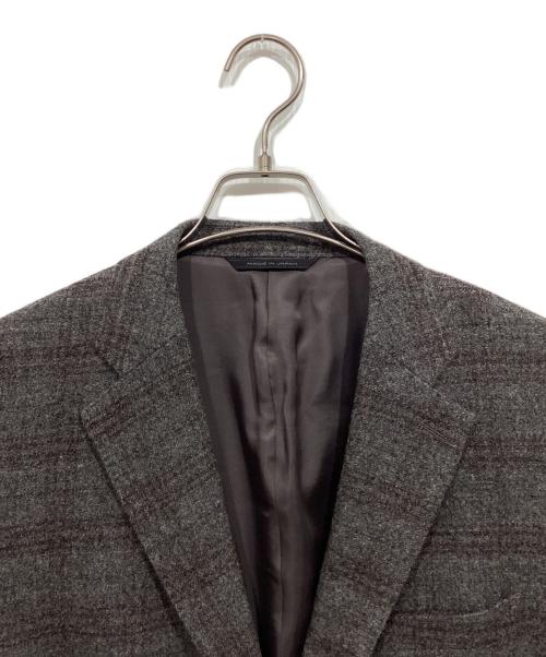 D'URBAN（ダーバン）D'URBAN (ダーバン) テーラードジャケット / ストレッチ ウール混ジャケット / ロロピアーナ / チェック グレー サイズ:サイズ表記なしの古着・服飾アイテム