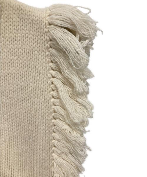 HYKE（ハイク）HYKE (ハイク) フリンジニットベスト / FRINGE SWEATER VEST ホワイト サイズ:Freeの古着・服飾アイテム