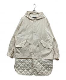 GALERIE VIE（ギャルリーヴィー）の古着「ブロックピーチクロス モッズコート」｜アイボリー