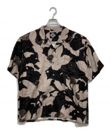 BUDSPOOL×Gakkin（バッズプール×ガッキン）の古着「浮蓮華 HAWAIIAN SHIRT」｜ブラック×ベージュ