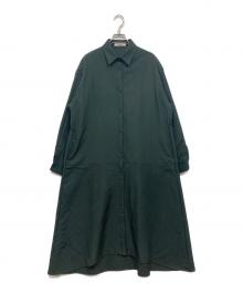 Rumche（ラムシェ）の古着「シャツワンピース」｜グリーン