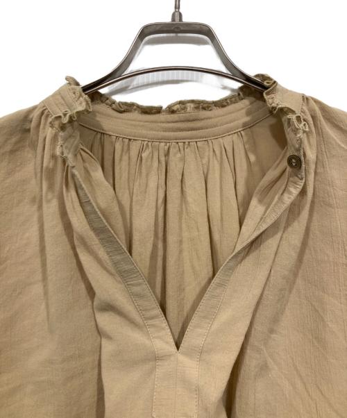 Whim Gazette（ウィムガゼット）Whim Gazette (ウィムガゼット) 2wayギャザーブラウス２ ブラウン サイズ:Fの古着・服飾アイテム