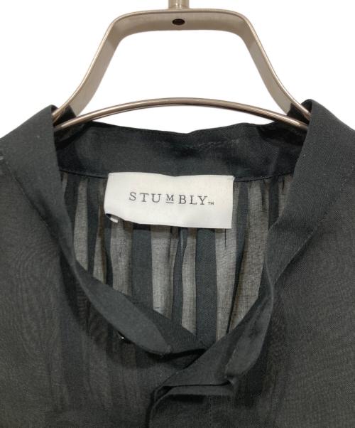 STUMBLY（スタンブリ―）STUMBLY (スタンブリ―) シアーシャツ ブラック サイズ:38の古着・服飾アイテム