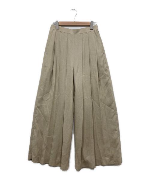 STUMBLY（スタンブリ―）STUMBLY (スタンブリ―) タックワイドパンツ ベージュ サイズ:38の古着・服飾アイテム