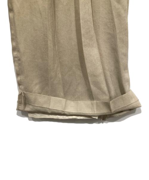 STUMBLY（スタンブリ―）STUMBLY (スタンブリ―) タックワイドパンツ ベージュ サイズ:38の古着・服飾アイテム