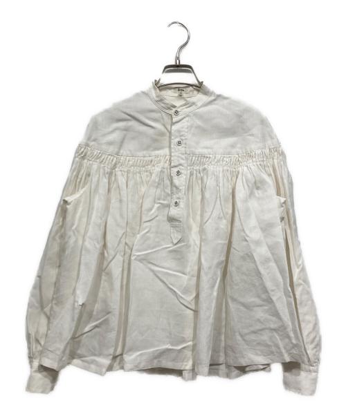 SCYE（サイ）SCYE (サイ) リネン ピンタックブラウス ホワイト サイズ:38の古着・服飾アイテム