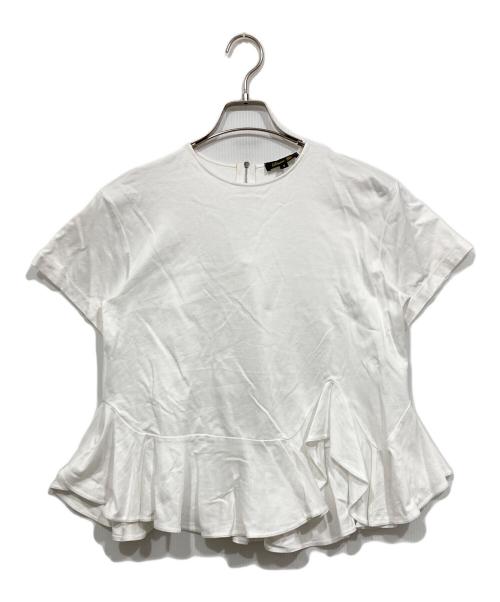 DRAWER（ドゥロワー）Drawer (ドゥロワー) アシンメトリーヘムフレアショートスリーブ ホワイト サイズ:1の古着・服飾アイテム