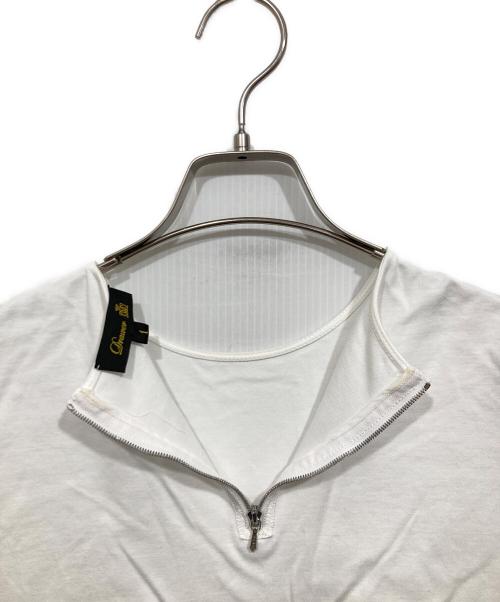 DRAWER（ドゥロワー）Drawer (ドゥロワー) アシンメトリーヘムフレアショートスリーブ ホワイト サイズ:1の古着・服飾アイテム