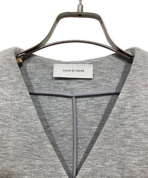 Adam et Rope（アダム エ ロペ）Adam et Rope (アダム エ ロペ) ペプラムダンボールカーディガン グレー サイズ:Freeの古着・服飾アイテム