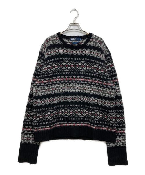 POLO RALPH LAUREN（ポロ・ラルフローレン）POLO RALPH LAUREN (ポロ・ラルフローレン) ウールニット ブラック サイズ:Lの古着・服飾アイテム