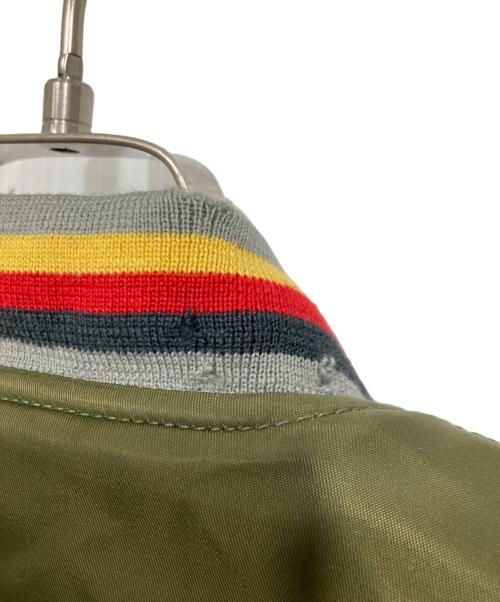 EVISU（エヴィス）EVISU (エヴィス) MA-1 リバーシブルフライトジャケット オリーブ×レッド サイズ:34の古着・服飾アイテム