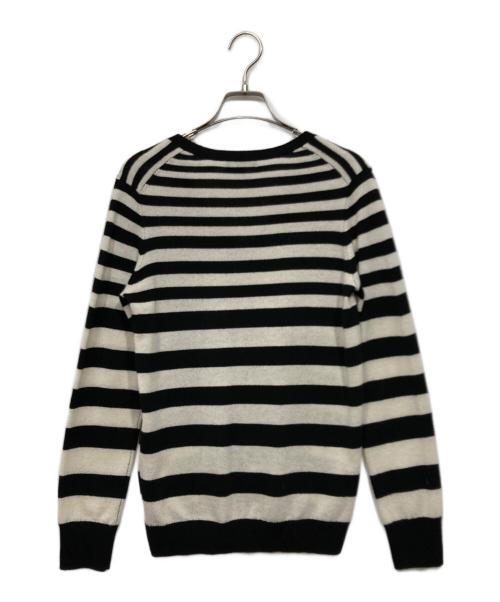 theory（セオリー）theory (セオリー) カシミヤボーダーニット ホワイト×ブラック サイズ:Ｓの古着・服飾アイテム