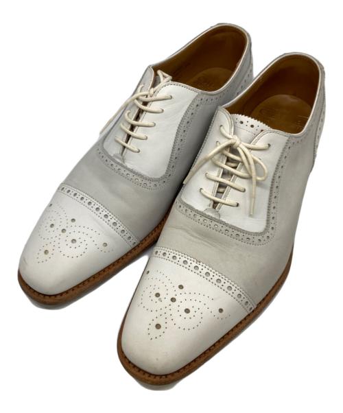 CHEANEY（チーニー）CHEANEY (チーニー) ウィングチップシューズ ホワイト×グレー サイズ:7 1/2の古着・服飾アイテム