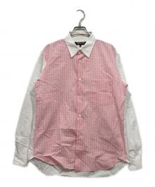 COMME des GARCONS HOMME DEUX（コムデギャルソン オム ドゥ）の古着「ギンガムチェックシャツ」｜ピンク×ホワイト