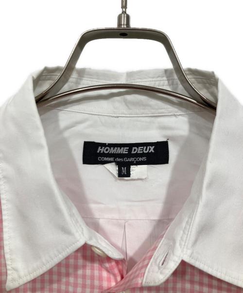COMME des GARCONS HOMME DEUX（コムデギャルソン オム ドゥ）COMME des GARCONS HOMME DEUX (コムデギャルソン オム ドゥ) ギンガムチェックシャツ ピンク×ホワイト サイズ:Mの古着・服飾アイテム