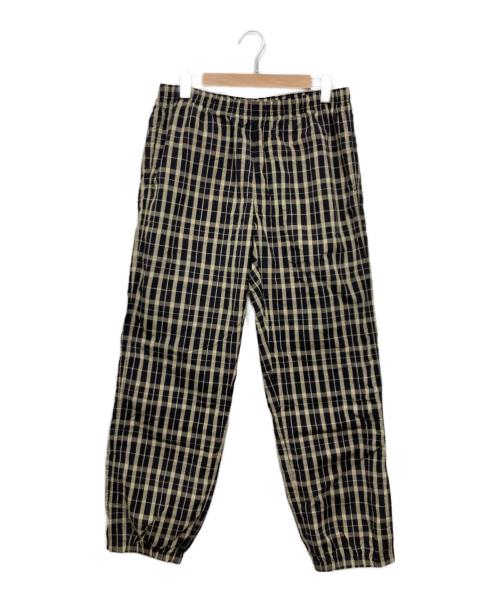 SUPREME（シュプリーム）SUPREME (シュプリーム) Nylon Plaid Track Pants ブラック×ホワイト サイズ:Mの古着・服飾アイテム