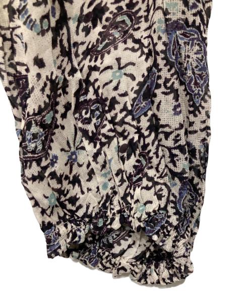 ISABEL MARANT ETOILE（イザベルマランエトワール）ISABEL MARANT ETOILE (イザベルマランエトワール) ペイズリープリントワンピース ベージュ×ブラック サイズ:34の古着・服飾アイテム