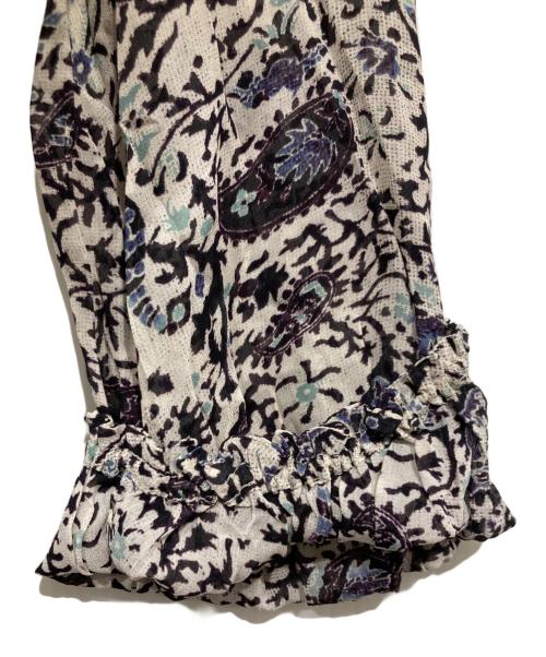 ISABEL MARANT ETOILE（イザベルマランエトワール）ISABEL MARANT ETOILE (イザベルマランエトワール) ペイズリープリントワンピース ベージュ×ブラック サイズ:34の古着・服飾アイテム