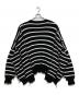 DISCOVERED (ディスカバード) BORDER DOCKING COLLAGE KNIT / ダメージボーダーニット ブラック×ホワイト サイズ:3：13000円