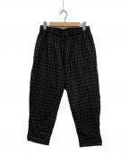 CASEY CASEYケーシーケーシー）の古着「チェックパンツ」｜ブラック