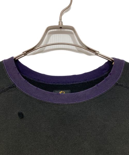 Needles（ニードルズ）Needles (ニードルズ) 2-Tone Crew Neck Sweat S ブラック サイズ:Lの古着・服飾アイテム