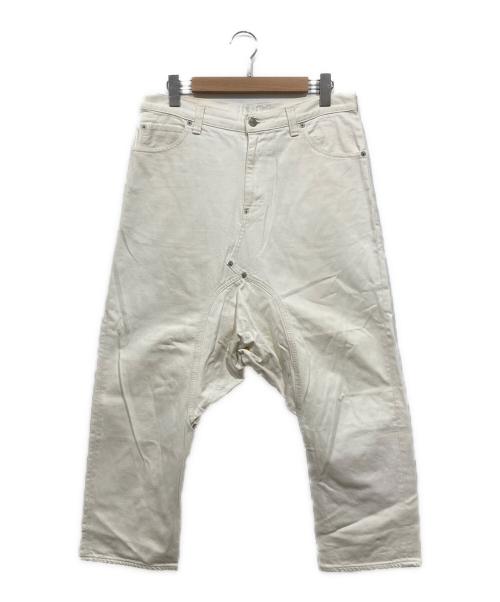 GANRYU（ガンリュウ）GANRYU (ガンリュウ) サルエルホワイトデニムパンツ ホワイト サイズ:Mの古着・服飾アイテム