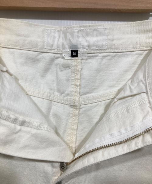 GANRYU（ガンリュウ）GANRYU (ガンリュウ) サルエルホワイトデニムパンツ ホワイト サイズ:Mの古着・服飾アイテム