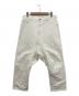 GANRYU（ガンリュウ）の古着「サルエルホワイトデニムパンツ」｜ホワイト