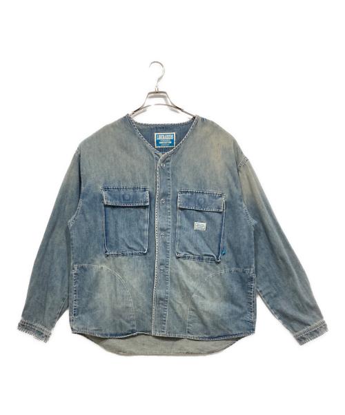 Liberaiders（リベレイダース）Liberaiders (リベレイダース) ノーカラージャケット ブルー サイズ:Lの古着・服飾アイテム
