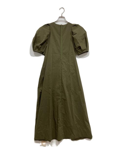 CADUNE（カデュネ）CADUNE (カデュネ) バルーンスリーブロングワンピース カーキ サイズ:38の古着・服飾アイテム