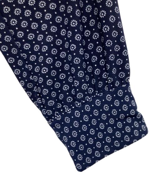 LAUREN RALPH LAUREN（ローレンラルフローレン）LAUREN RALPH LAUREN (ローレンラルフローレン) ベルト付き総柄ワンピース ネイビー サイズ:Mの古着・服飾アイテム