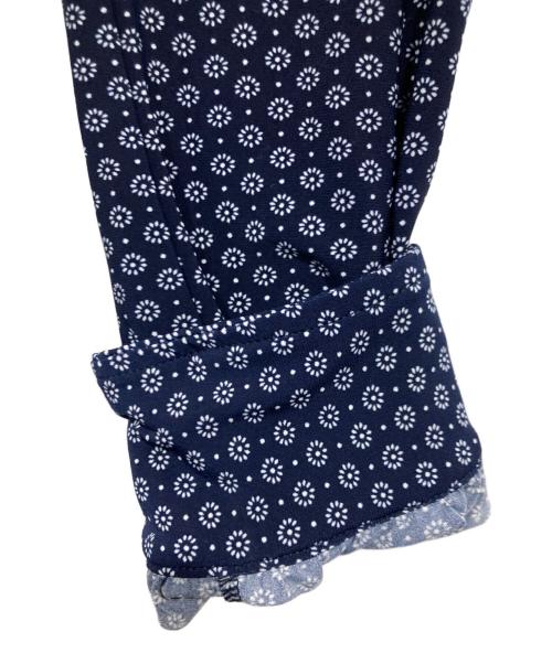 LAUREN RALPH LAUREN（ローレンラルフローレン）LAUREN RALPH LAUREN (ローレンラルフローレン) ベルト付き総柄ワンピース ネイビー サイズ:Mの古着・服飾アイテム