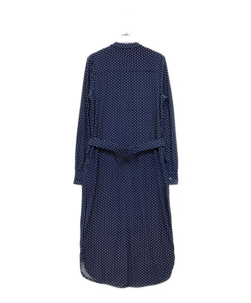 LAUREN RALPH LAUREN（ローレンラルフローレン）LAUREN RALPH LAUREN (ローレンラルフローレン) ベルト付き総柄ワンピース ネイビー サイズ:Mの古着・服飾アイテム