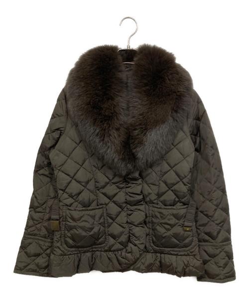 WEEKEND Max Mara（ウィークエンド マックスマーラ）WEEKEND Max Mara (ウィークエンド マックスマーラ) ファーキルティングファーコート ブラウン サイズ:38の古着・服飾アイテム