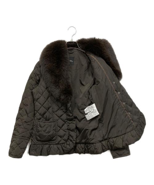 WEEKEND Max Mara（ウィークエンド マックスマーラ）WEEKEND Max Mara (ウィークエンド マックスマーラ) ファーキルティングファーコート ブラウン サイズ:38の古着・服飾アイテム