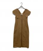 euwイユー）の古着「nuance collar gilet/ニュアンスカラージレ」｜ベージュ