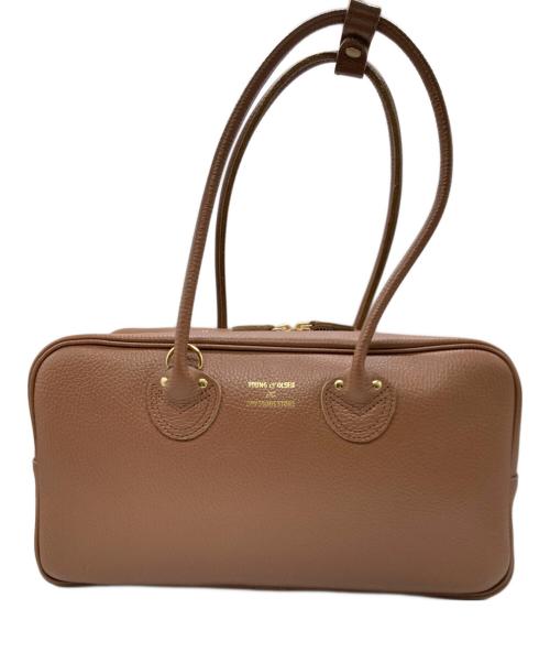 YOUNG & OLSEN The DRYGOODS STORE（ヤングアンドオルセン ザ ドライグッズストア）YOUNG & OLSEN The DRYGOODS STORE (ヤングアンドオルセン ザ ドライグッズストア) ボストンバッグ / EMBOSSED LEATHER STUDENT M ブラウンの古着・服飾アイテム