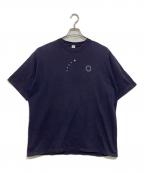 OLD FOLK HOUSEオールドフォークハウス）の古着「ロゴスタッズTシャツ / Circle Logo Studs T-shirt」｜ネイビー
