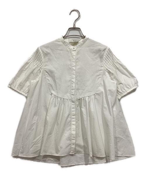 UNITED ARROWS TOKYO（ユナイテッドアローズトウキョウ）UNITED ARROWS TOKYO (ユナイテッドアローズトウキョウ) ピンタックショートスリーブブラウス ホワイト サイズ:サイズ記載なしの古着・服飾アイテム