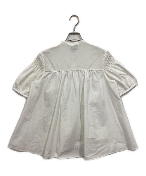 UNITED ARROWS TOKYO（ユナイテッドアローズトウキョウ）UNITED ARROWS TOKYO (ユナイテッドアローズトウキョウ) ピンタックショートスリーブブラウス ホワイト サイズ:サイズ記載なしの古着・服飾アイテム