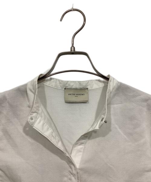 UNITED ARROWS TOKYO（ユナイテッドアローズトウキョウ）UNITED ARROWS TOKYO (ユナイテッドアローズトウキョウ) ピンタックショートスリーブブラウス ホワイト サイズ:サイズ記載なしの古着・服飾アイテム