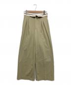 NOLLEY'S sophiノーリーズソフィー）の古着「ウォッシャブル折り返しチノワイドパンツ」｜ベージュ