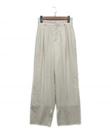 GALLARDA GALANTE（ガリャルダガランテ）の古着「ジャージーワイドタックパンツ」｜アイボリー