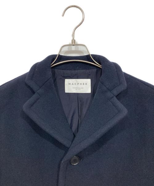 MACPHEE（マカフィー）MACPHEE (マカフィー) パイルメルトン オーバーサイズドコート ネイビー サイズ:34の古着・服飾アイテム